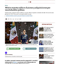 Mxico reporta cada en fusiones y adquisiciones por incertidumbre poltica